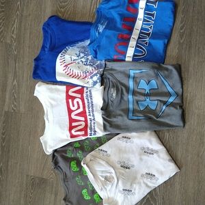 Lot of boys 6 t-shirts 10/12 Adidas, Under Armour, H&M